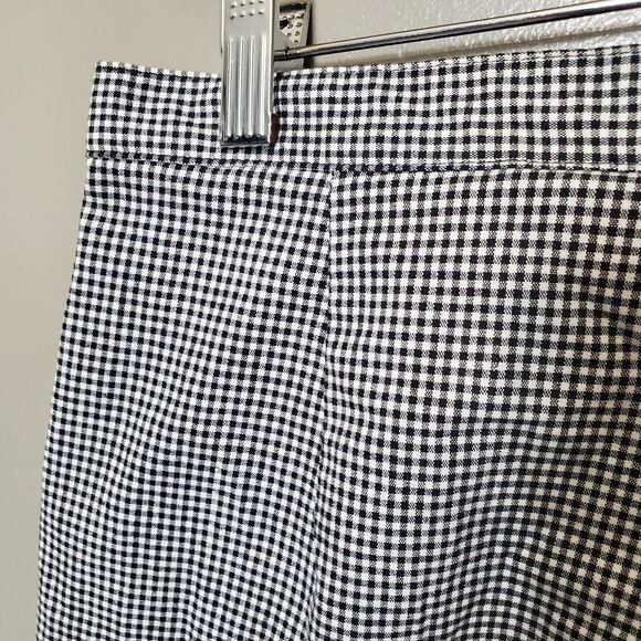 Dressbarn Gingham Pants Women's Size 10 Black White Ankle Capri Stretch - Picture 6 of 10